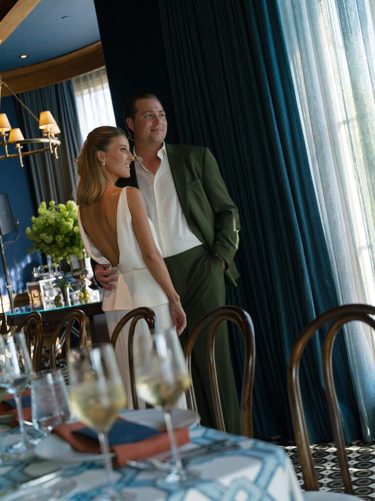 Rehearsal dinner in The Study at Rosewood Miramar Beach in Montecito